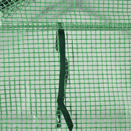 Outsunny Walk in Greenhouse with Shelves Steeple Green House for Garden Grow House Removable Cover 143x138x190cm, Green