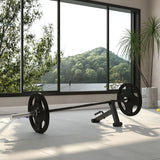 SPORTNOW 210cm Barbell Set, Barbell Bar for 5cm Weight Plates for Loading 200kg Weight Plates, for Home Gym Weight Training