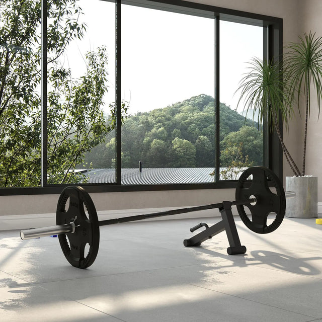 SPORTNOW 210cm Barbell Set, Barbell Bar for 5cm Weight Plates for Loading 200kg Weight Plates, for Home Gym Weight Training