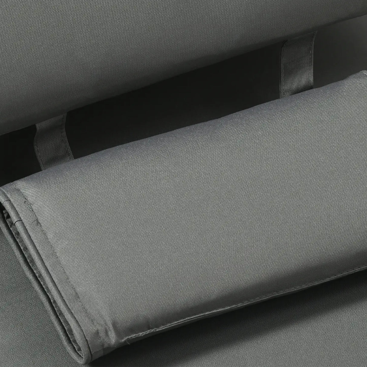 Outsunny Garden Sun Lounger Cushion Replacement Soft Sunbed Reclining Chair Relaxer Pad with Pillow, Cushion ONLY - Grey