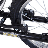 HOMCOM Stunt Scooter, Kids Scooter with 16" Big Wheels, Adjustable Height, Dual Brakes, for Ages 5+ Years, Black