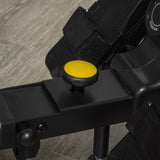 HOMCOM Folding Rowing Machine, Magnetic Rower Machine with 8 Levels Quiet Resistance, LCD Monitor, Wheels, Aluminium Slide Rail and Vertical Storage, for Home Gym Cardio Training