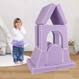 8-Piece Modular Kids Sofa Play Couch Climb Playset with Covers-Purple
