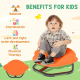 AIYAPLAY Planet-Shaped-kids Swivel Chair, Sensory Spinning Chair for Balance, Coordination Training, Orange