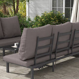 Outsunny Three-Piece Aluminium Lounger Set, with Reclining Backs