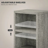 HOMCOM Set of Two 102 CD Storage Units - Cement Grey