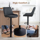 HOMCOM Set of Two Faux Leather Retro Bar Stools - Black