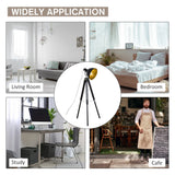HOMCOM Tripod Floor Lamp, Spotlight Reading Lamp w/ Adjustable Height, Angle, Wood Legs for Living Room, Bedroom, Home, Office, Black and Gold