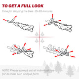 HOMCOM 1.2m/4ft Artificial Christmas Tree with 100 Warm White LED Lights and 8 Modes, Small Xmas Tree with Red Berries, Pine Cones and Retro Base, Green