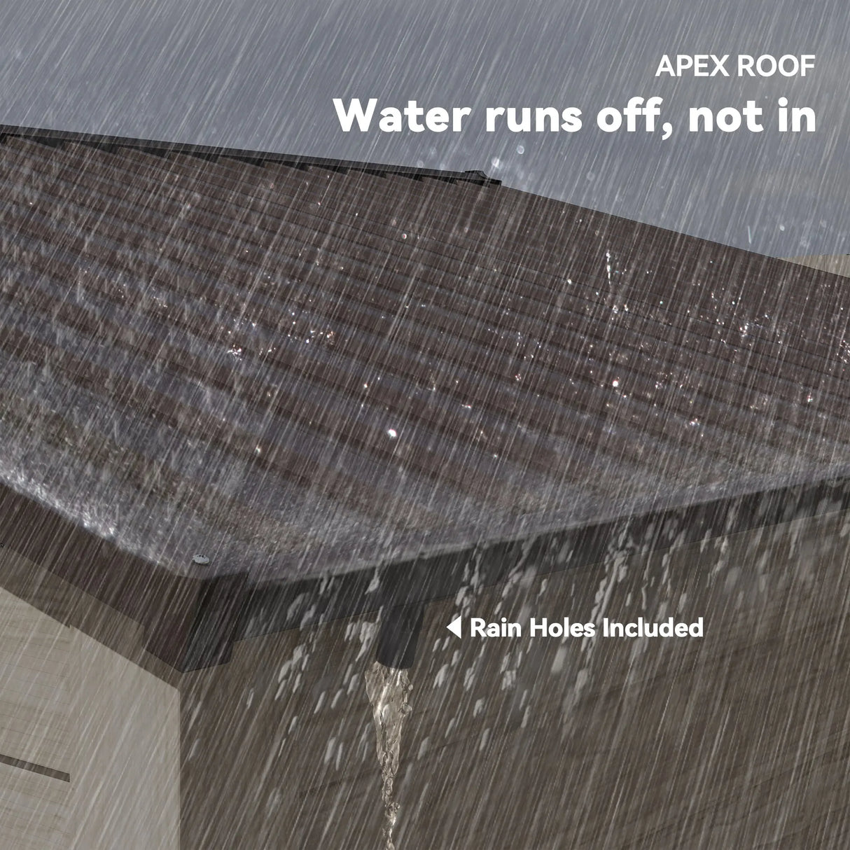 Outsunny 6 x 8ft Galvanised Steel Shed - Brown Wood-Effect