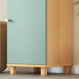 HOMCOM Bathroom Cabinet with Adjustable Shelves and Open Shelves - Green