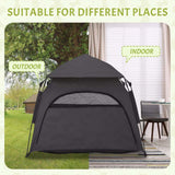 PawHut Foldable Dog Cat Tent with Waterproof Oxford, Carry Bag for Extra Large Dog, Charcoal Grey