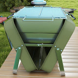 Outsunny Metal Suitable-Style Portable BBQ Grill - Green