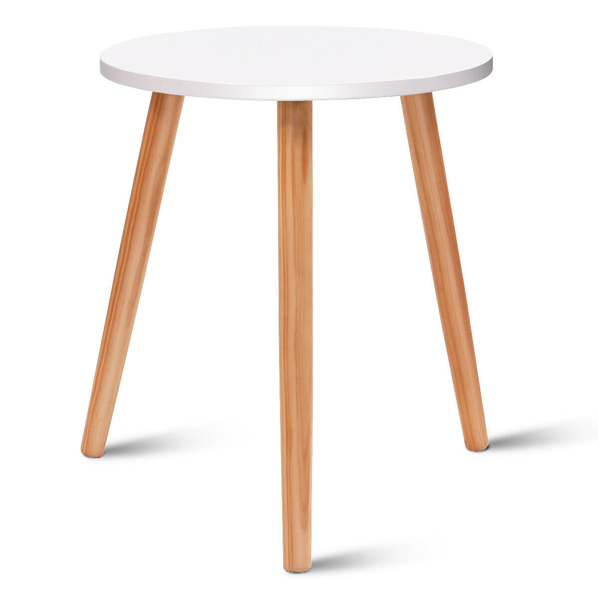 Multifunctional Round Side End Table with Modern Design for Living Room/Bedroom/Office