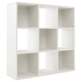 Wooden Kids Bookcase with Storage Cubbies and Anti-toppling Devices-White