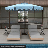 9 Feet Patio Umbrella with Crank Handle and Push Button Tilt-Navy