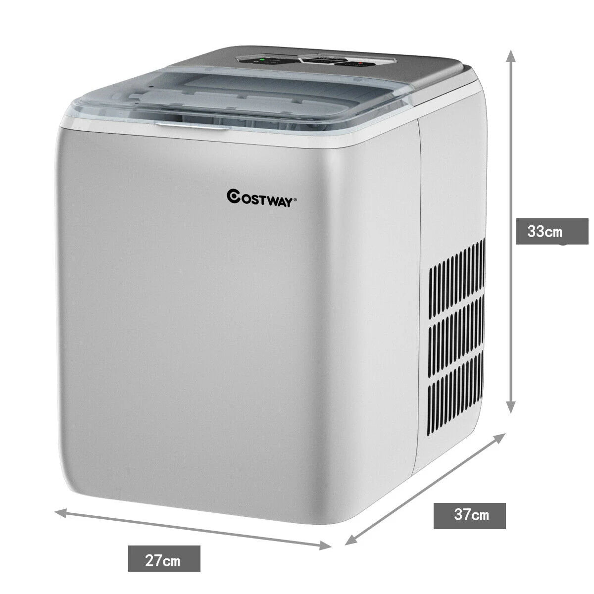 Portable Electric Ice Cube Maker 2.6L-Silver