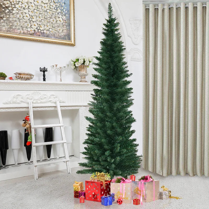 1.8 M Slim Pencil Christmas Tree with Branch Tips for Indoor Decoration