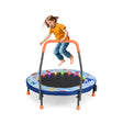 90 cm Folding  Mini Trampoline for Kids with Lights and Padded Safety Cover-Blue