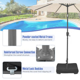 Fillable Umbrella Base with 2 Sandbags and Dust-proof Cover