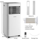 9000 BTU 3-in-1 Portable Air Conditionerwith Fan and Dehumidifier Mode-Black
