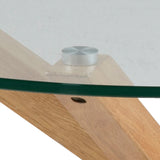 Heaven Round Coffee Table with Smoked Glass Top 82x40cm