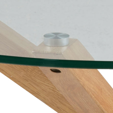 Heaven Round Coffee Table with Smoked Glass Top 82x40cm