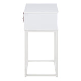 Mitra 1 Drawer Bedside Table in White
