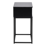 Mitra 1 Drawer Bedside Table in Black