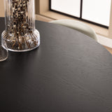 Roxby Round Dining Table in Black 140x76cm