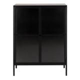 Newcastle Low 2 Door Display Cabinet in Matt Black
