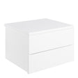 Avignon Bedside Table with 2 Drawers in White
