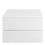 Avignon Bedside Table with 2 Drawers in White