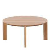 Maxime Round Coffee Table in Matt Oak