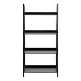Wally Bookcase with 4 Shelves in Black