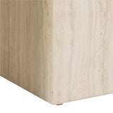 Dice Square Coffee Table Set in Light Travertine Effect
