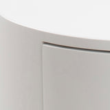 Polo Round Bedside Table in White and Black