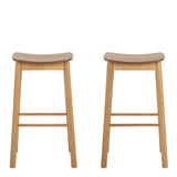 Barlow Bar Stool Without Back in Matt Oak Set of 2