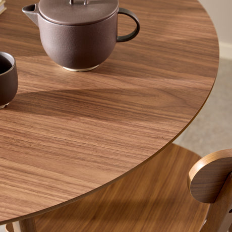 Roxby Round Dining Table in Walnut 105x76cm