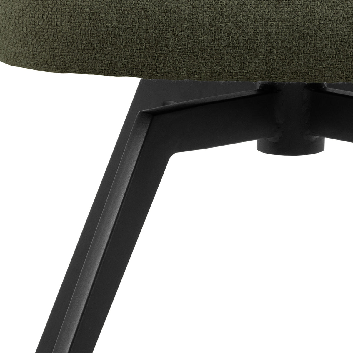 Darlene Dining Chair with Armrest and Swivel Function in Green