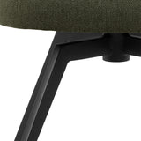 Darlene Dining Chair with Armrest and Swivel Function in Green