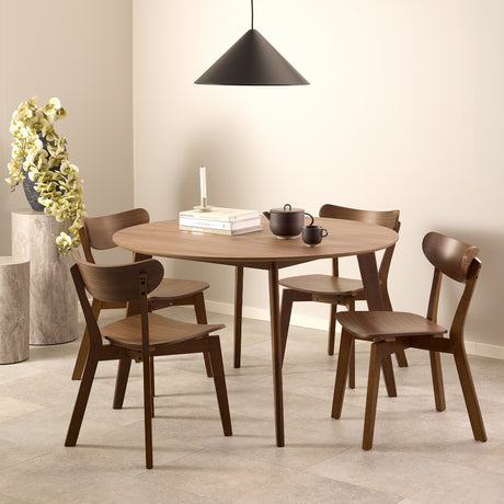 Roxby Round Dining Table in Walnut 120x76cm