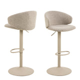 Ella Swivel Beige Bar Stool Set of 2