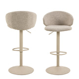 Ella Swivel Beige Bar Stool Set of 2
