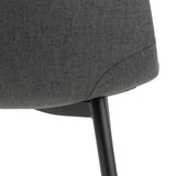Wilma Dining Table Oak Top & Black Legs 120x75cm includes 4 Celia Dining Chairs in Light Grey