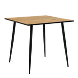 Wilma Small Dining Table in Oak & Black Legs