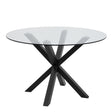 Heaven Round Dining Table with Clear Glass Top