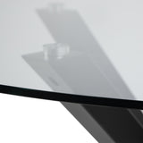 Heaven Round Dining Table with Clear Glass Top