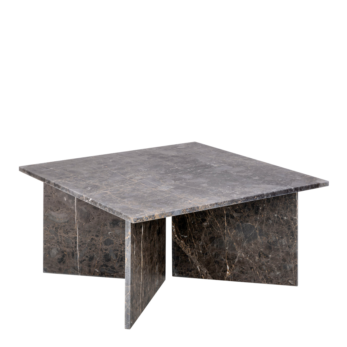 Vega Coffee Table with Marron Marble Top 140cm