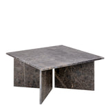 Vega Coffee Table with Marron Marble Top 140cm